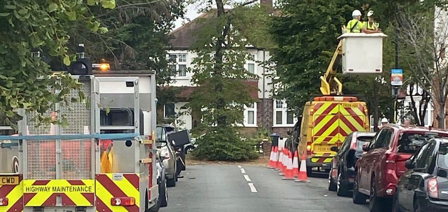 Photo of new Croydon ANPR LTN road block in South Norwood